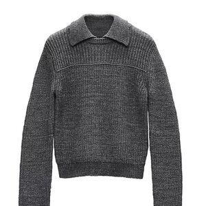 Rag & Bone Madix Polo Sweater in Grey